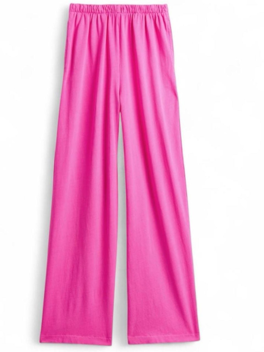 Bright Pink Straight Leg 100% Cotton Pants Stand Out Pink